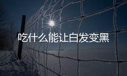 吃什么能让白发变黑