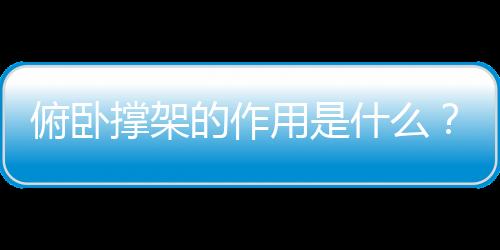 俯卧撑架的作用是什么？