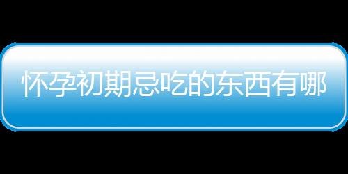 怀孕初期忌吃的东西有哪些