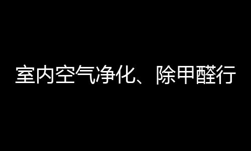 室内空气净化、除甲醛行业的市场前景概况及推广盈利模式简介